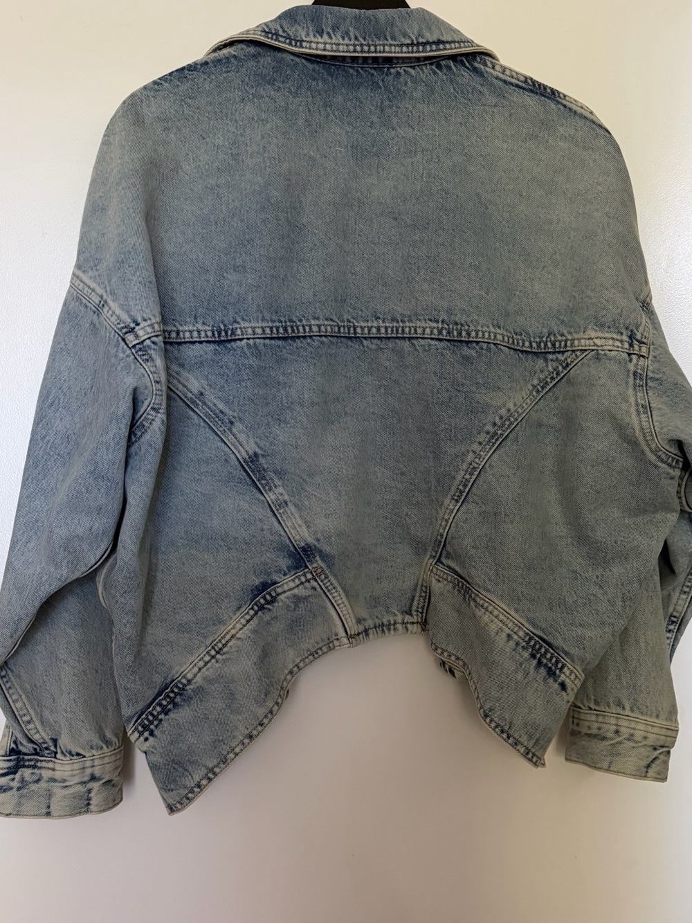 Zara Women's Light Blue Washed Denim Jacket